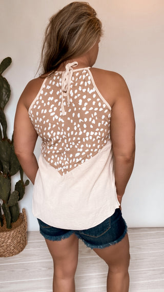 Taupe Leopard Top