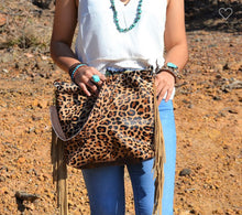 Leopard Fringe Handbag