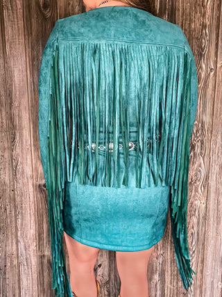 Kerosene Fringe Dress {Turquoise}