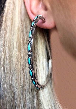 Tupelo Western Hoop Earrings