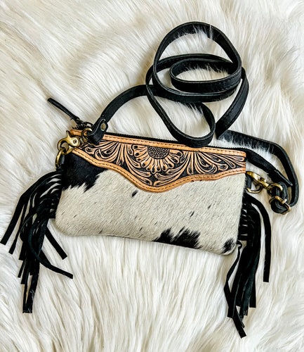The Huck Cowhide Fringe Handbag