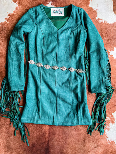 Kerosene Fringe Dress {Turquoise}